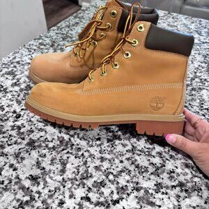 Timberland Premium 6" Boots Waterproof Wheat Youth Boys 6
